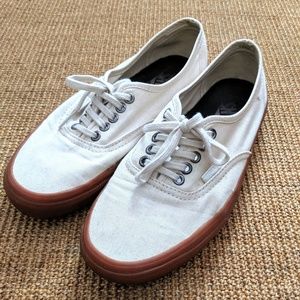 Vans Authentics Off White Gum Soles Slip-ons